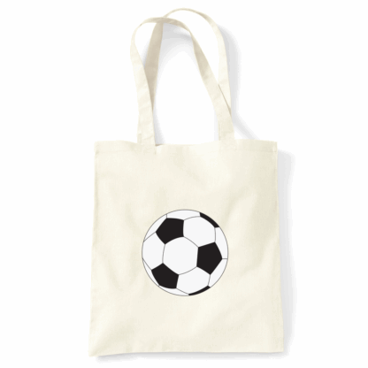 Football Personalised Natural Cotton Tote Bag