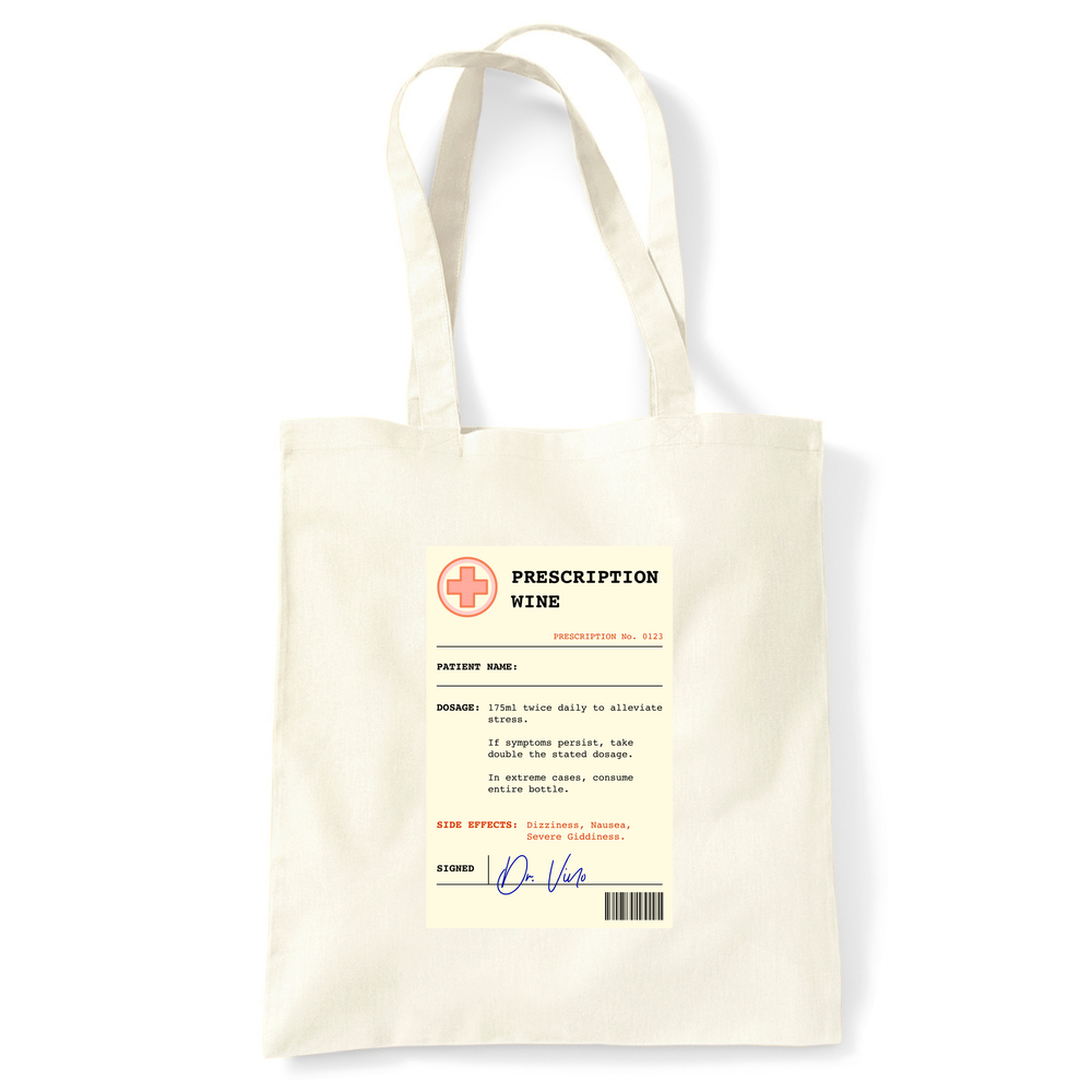 Wine Prescription Personalised Tote Bag - Image 3