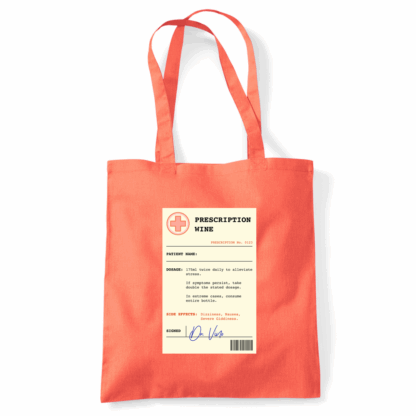 Wine Prescription Personalised Tote Bag - Image 33