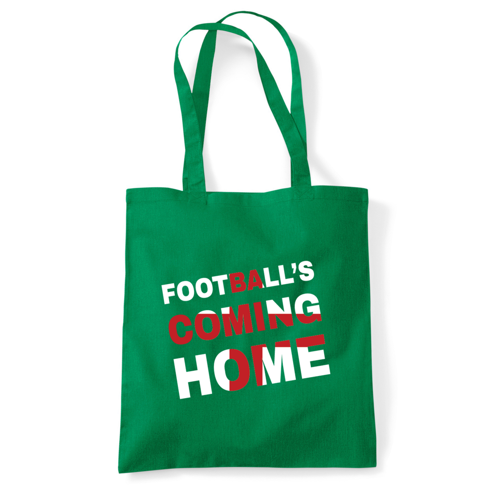 Football's Coming Home Coloured Cotton Tote Bag - Image 28
