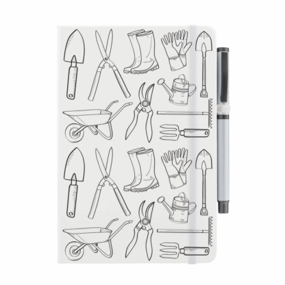 Garden Tools Pattern Notebook with Pen - Image 2