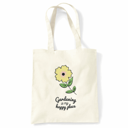 Gardening Is My Happy Place Natural Cotton Tote Bag