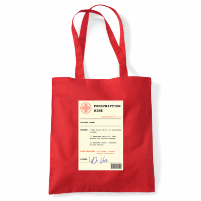 Wine Prescription Personalised Tote Bag - Image 32