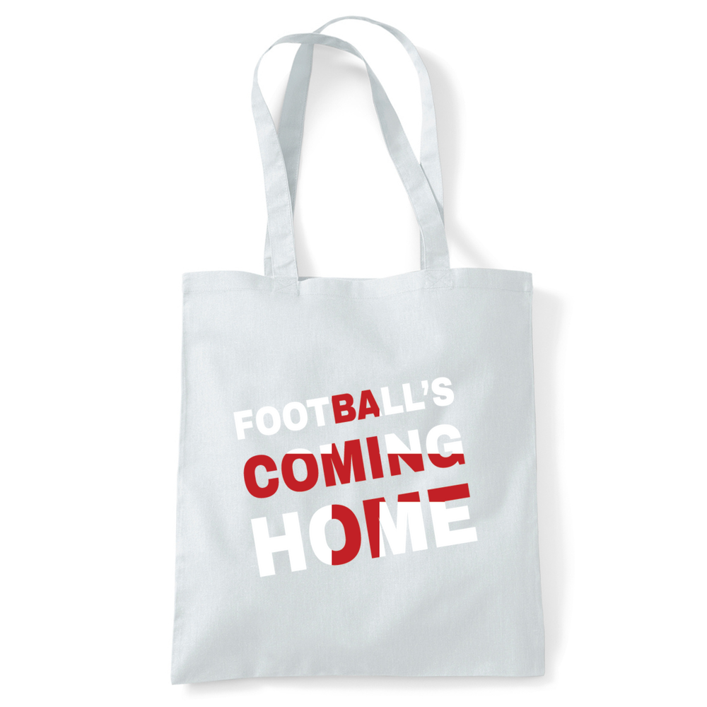 Football's Coming Home Coloured Cotton Tote Bag - Image 34
