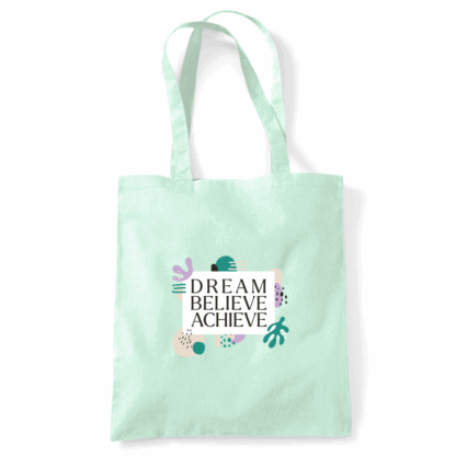 Dream Believe Achieve Tote Bag - Image 45