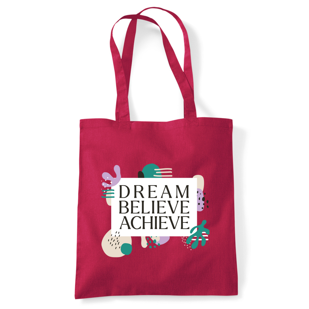 Dream Believe Achieve Tote Bag - Image 32