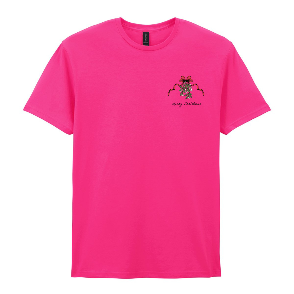 Merry Christmas Mistletoe Cotton T-Shirt - Image 24