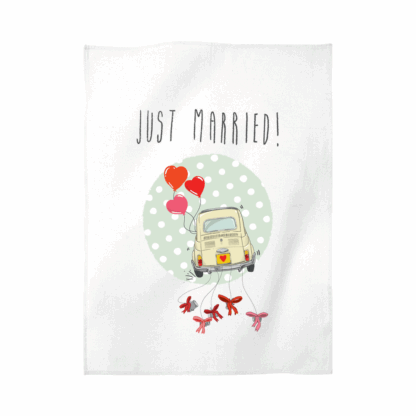 Just Married Tea Towel
