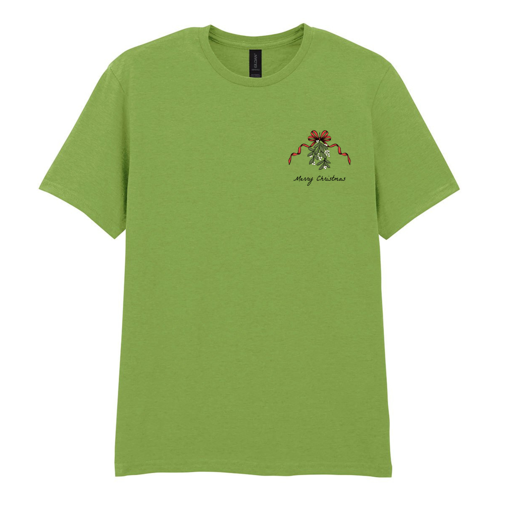 Merry Christmas Mistletoe Cotton T-Shirt - Image 34
