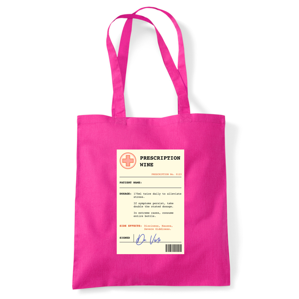 Wine Prescription Personalised Tote Bag - Image 25