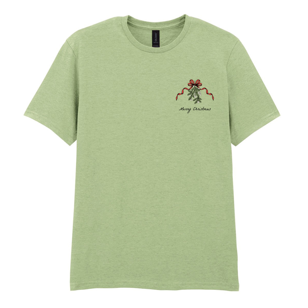 Merry Christmas Mistletoe Cotton T-Shirt - Image 32