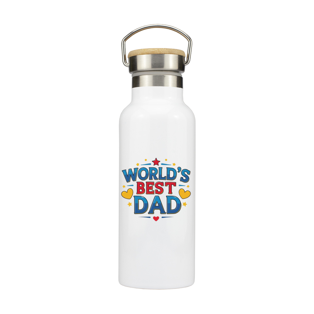 World's Best Dad Metal Bottle - Image 2