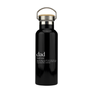 Dad Personalised Metal Bottle with Bamboo Lid