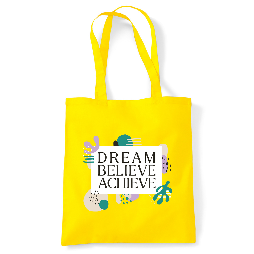Dream Believe Achieve Tote Bag - Image 36
