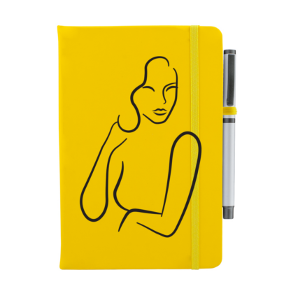 Lady Outlined Personalised Notebook with Pen - Image 7