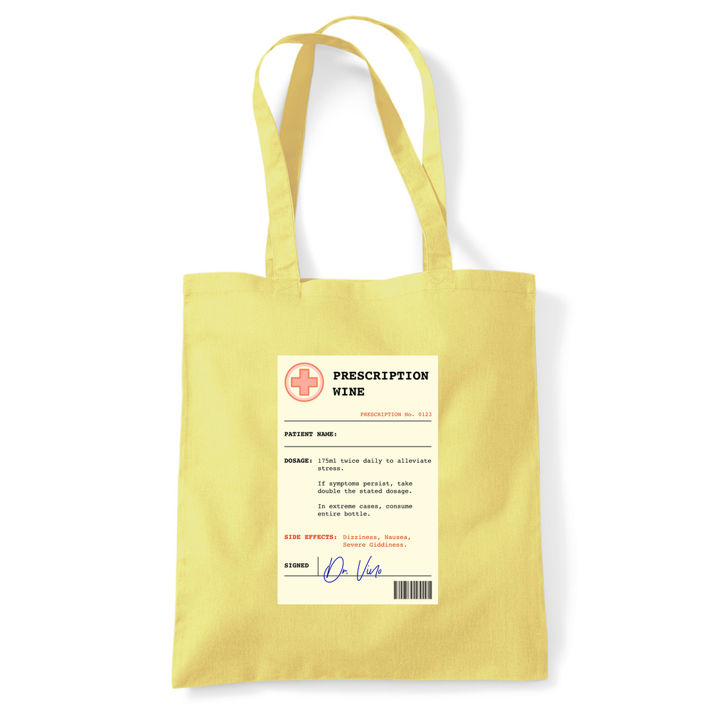 Wine Prescription Personalised Tote Bag - Image 36