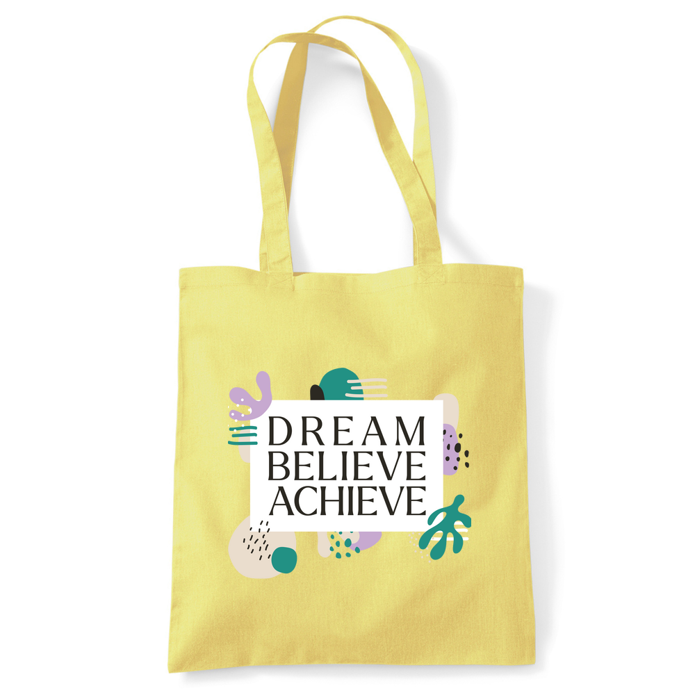 Dream Believe Achieve Tote Bag - Image 37