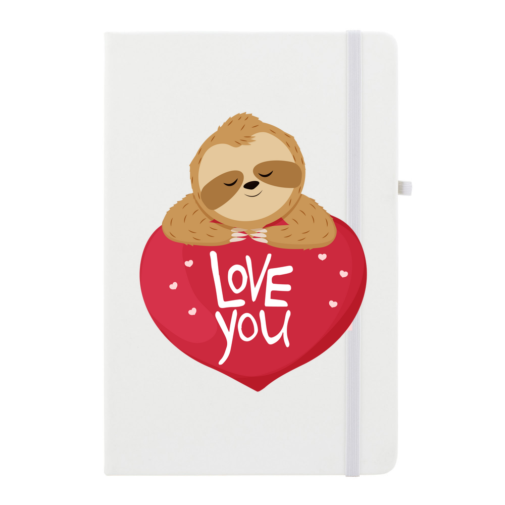 Sloth Love You Personalised Soft Feel Notebook - Image 2
