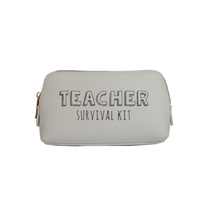 Teacher Survival Kit Personalised Leather Look Mini Accessory Bag - Image 5