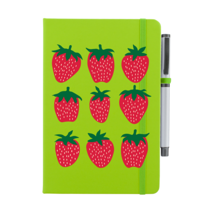 Strawberries Personalised Notebook with Pen - Image 13