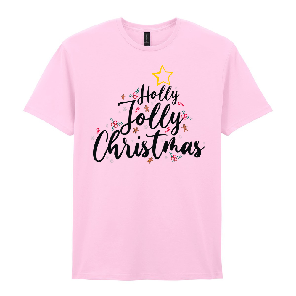 Holly Jolly Christmas Cotton T-Shirt - Image 22