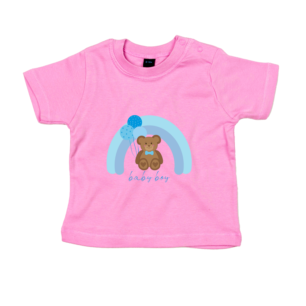 Baby Boy Personalised Teddy Bear Baby/Toddler T-Shirt - Image 13