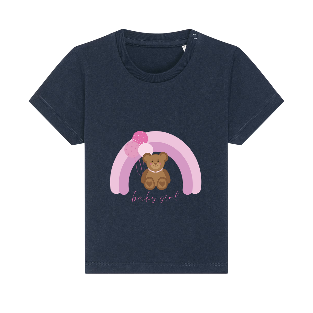 Baby Girl Personalised Teddy Bear Baby/Toddler T-Shirt - Image 10