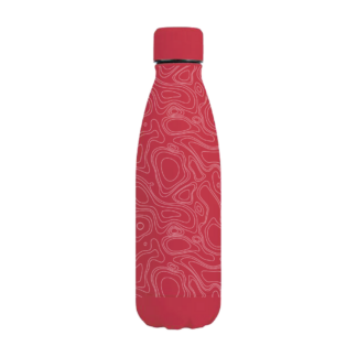 Earth Countour Lines Metal Bottle