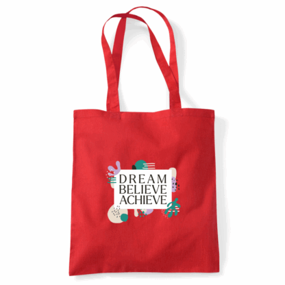 Dream Believe Achieve Tote Bag - Image 33