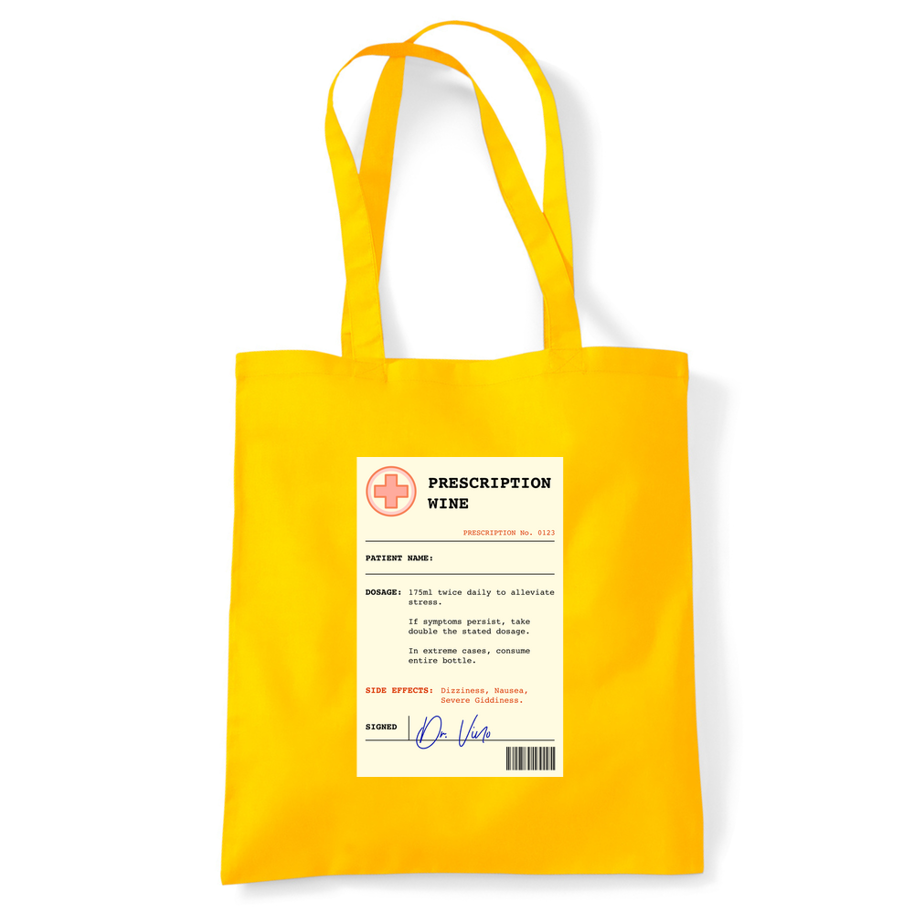 Wine Prescription Personalised Tote Bag - Image 16