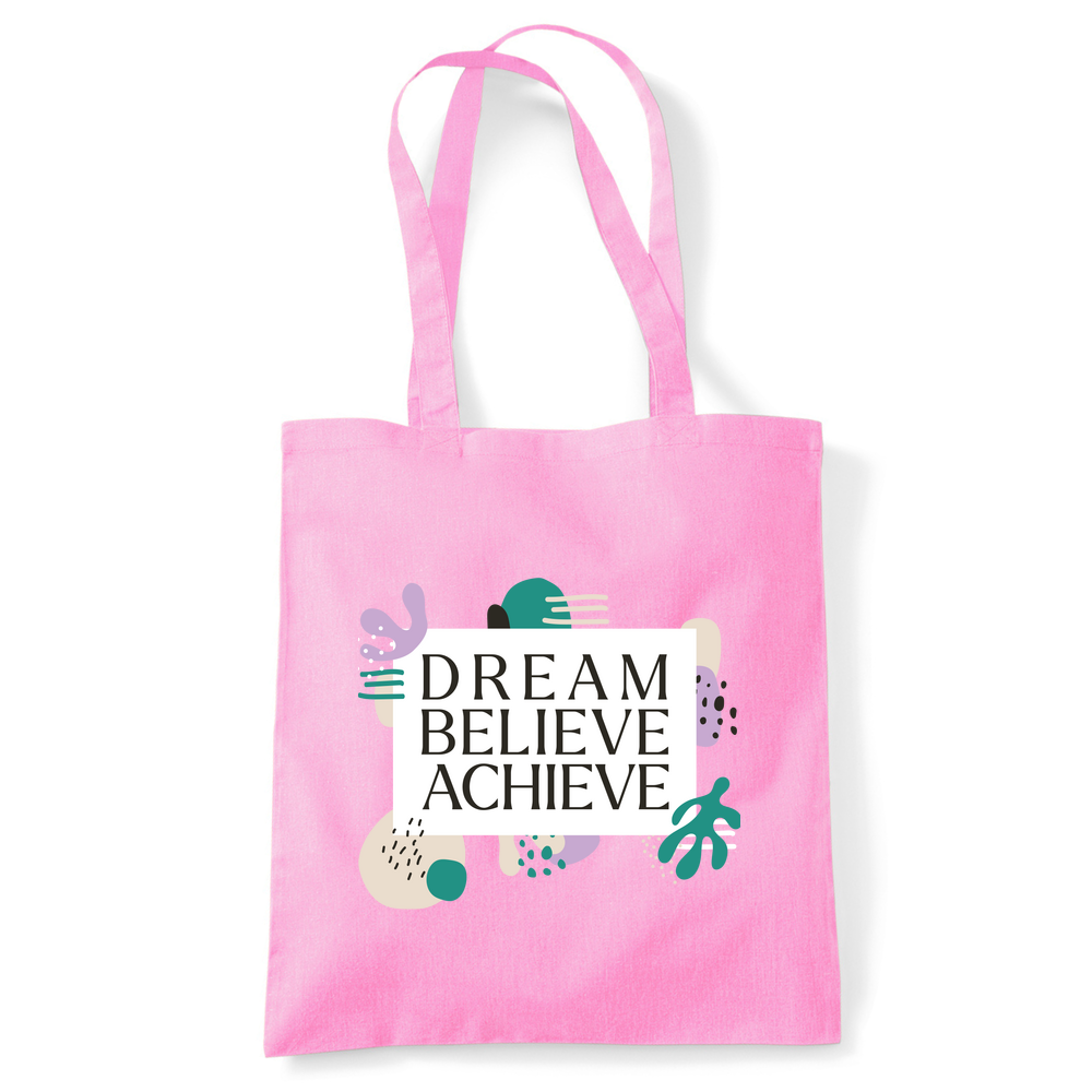 Dream Believe Achieve Tote Bag - Image 28