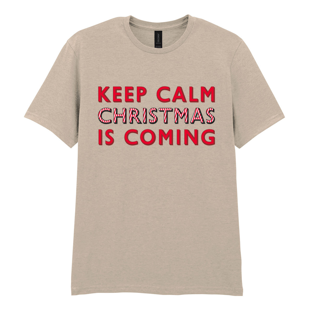 Keep Calm Christmas Is Coming Cotton T-Shirt - Image 4