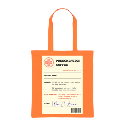 Coffee Prescription Personalised Tote Bag