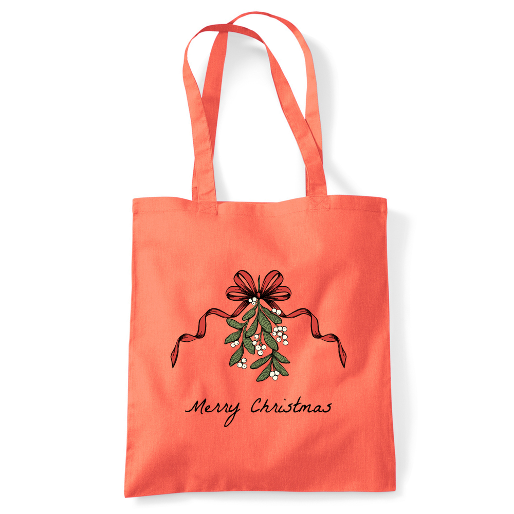 Merry Christmas Mistletoe Tote Bag - Image 30