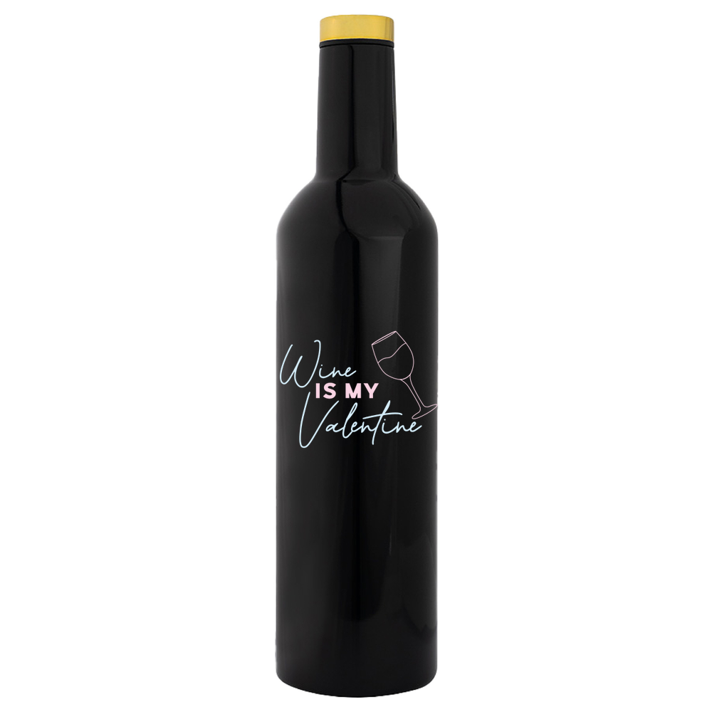 Wine Is My Valentine Flask Bottle - Image 4