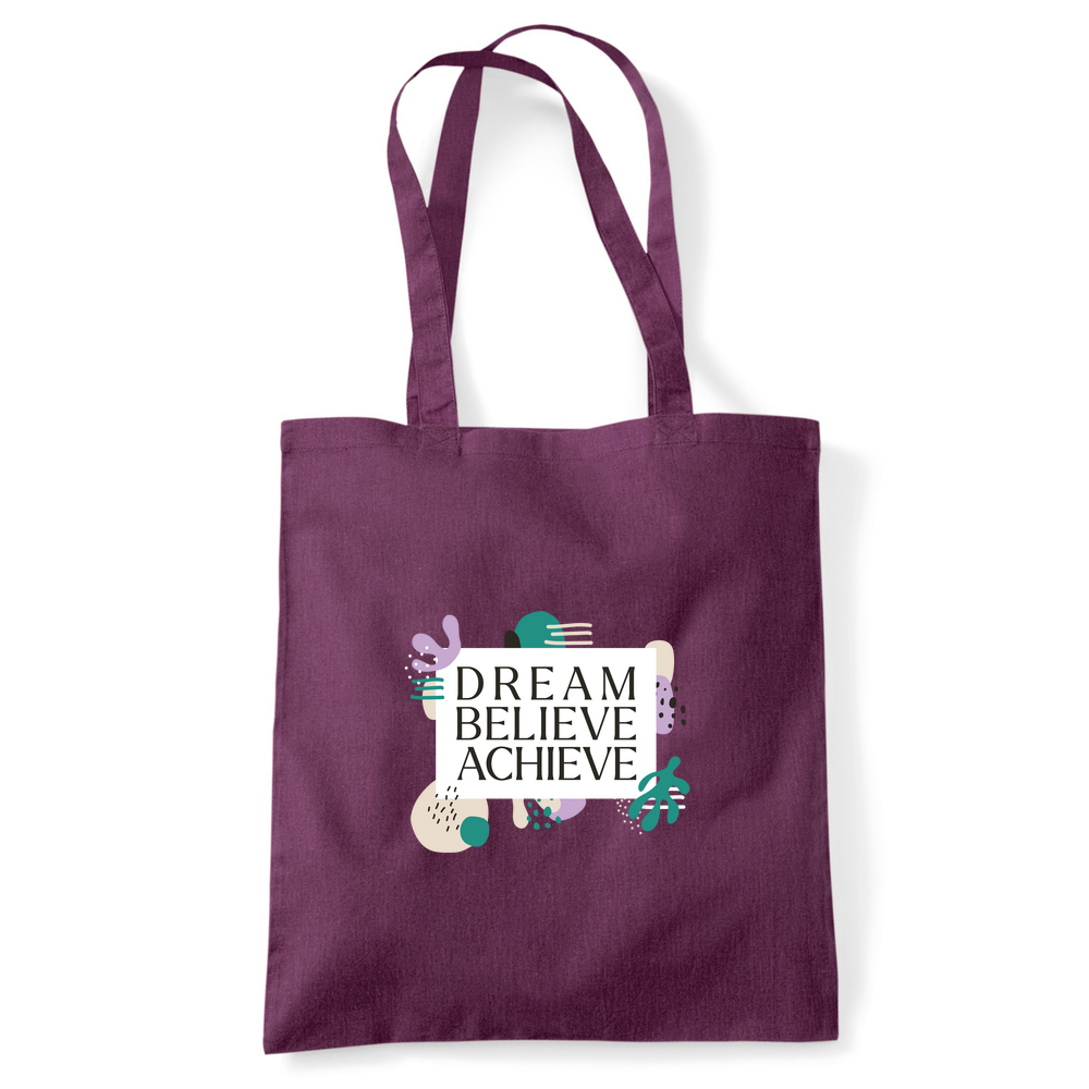 Dream Believe Achieve Tote Bag - Image 30
