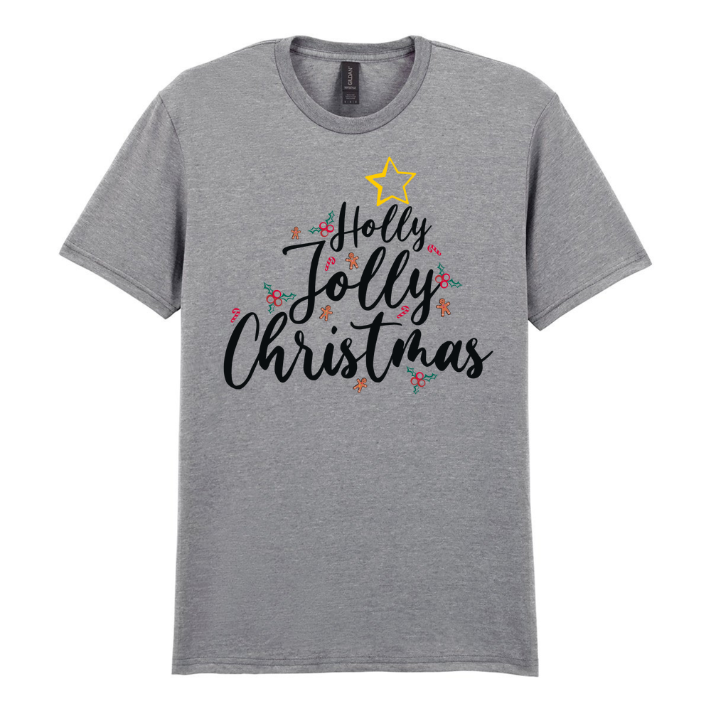 Holly Jolly Christmas Cotton T-Shirt - Image 6