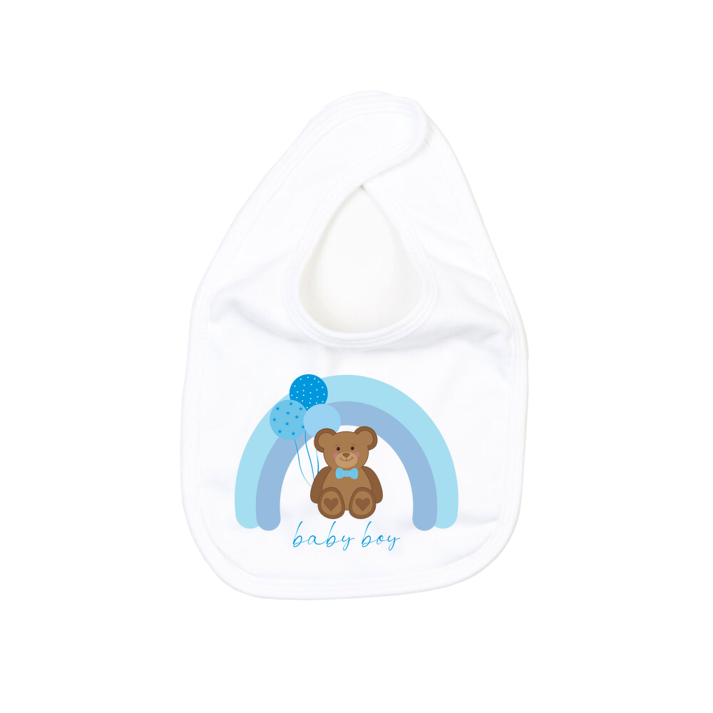 Baby Boy Teddy Bear Bib - Image 2