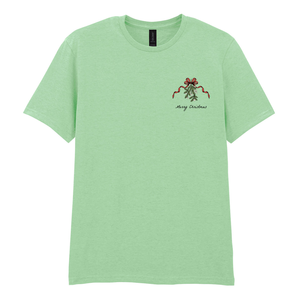 Merry Christmas Mistletoe Cotton T-Shirt - Image 40