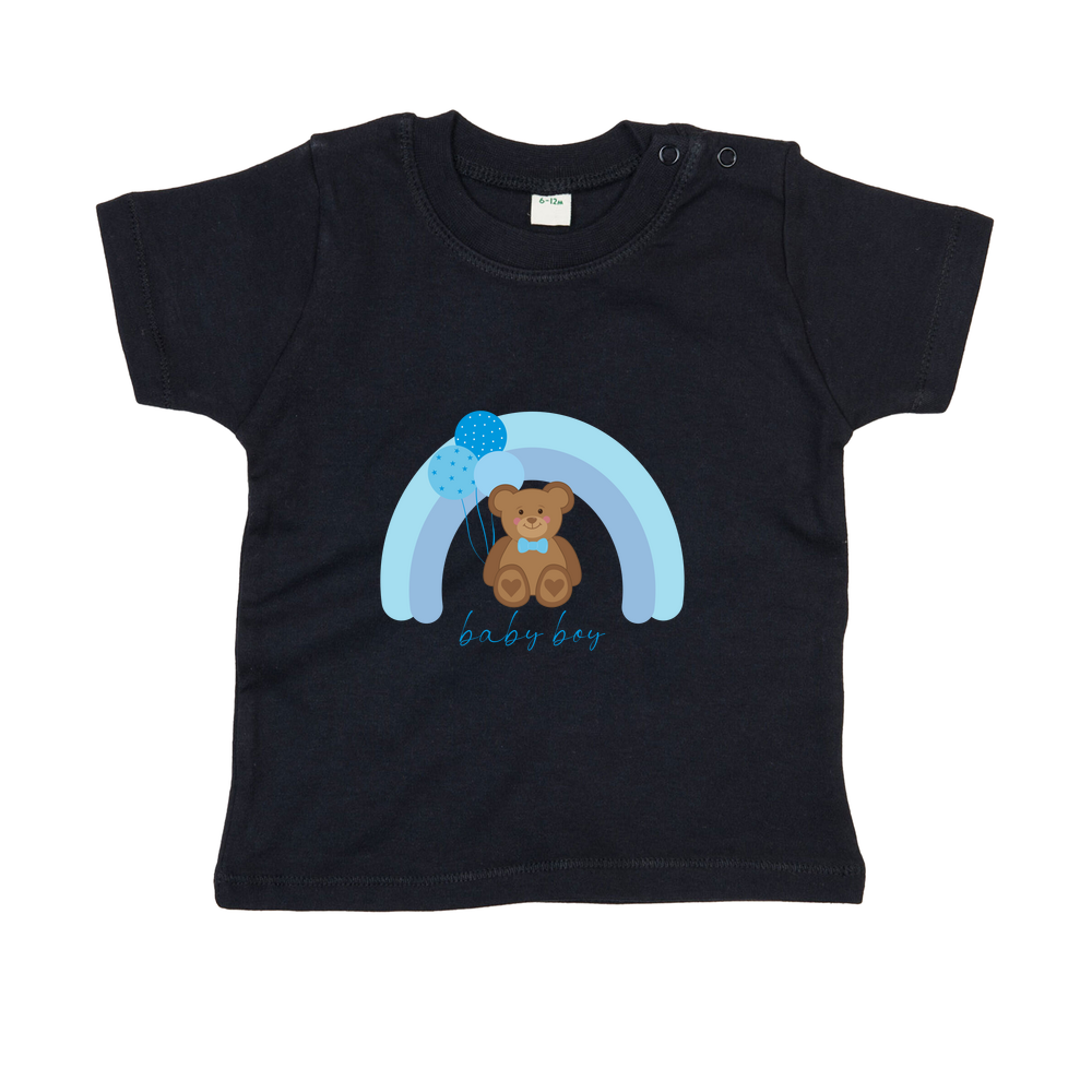 Baby Boy Personalised Teddy Bear Baby/Toddler T-Shirt - Image 12
