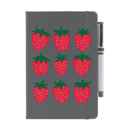 Strawberries Personalised Notebook with Pen - Image 5