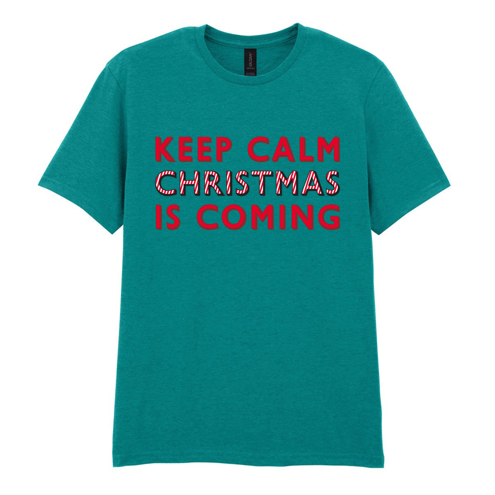 Keep Calm Christmas Is Coming Cotton T-Shirt - Image 25