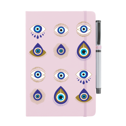 Evil Eye Personalised Notebook with Pen - Image 9