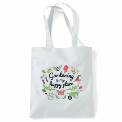 Gardening is my Happy Place Tote Bag - Image 35