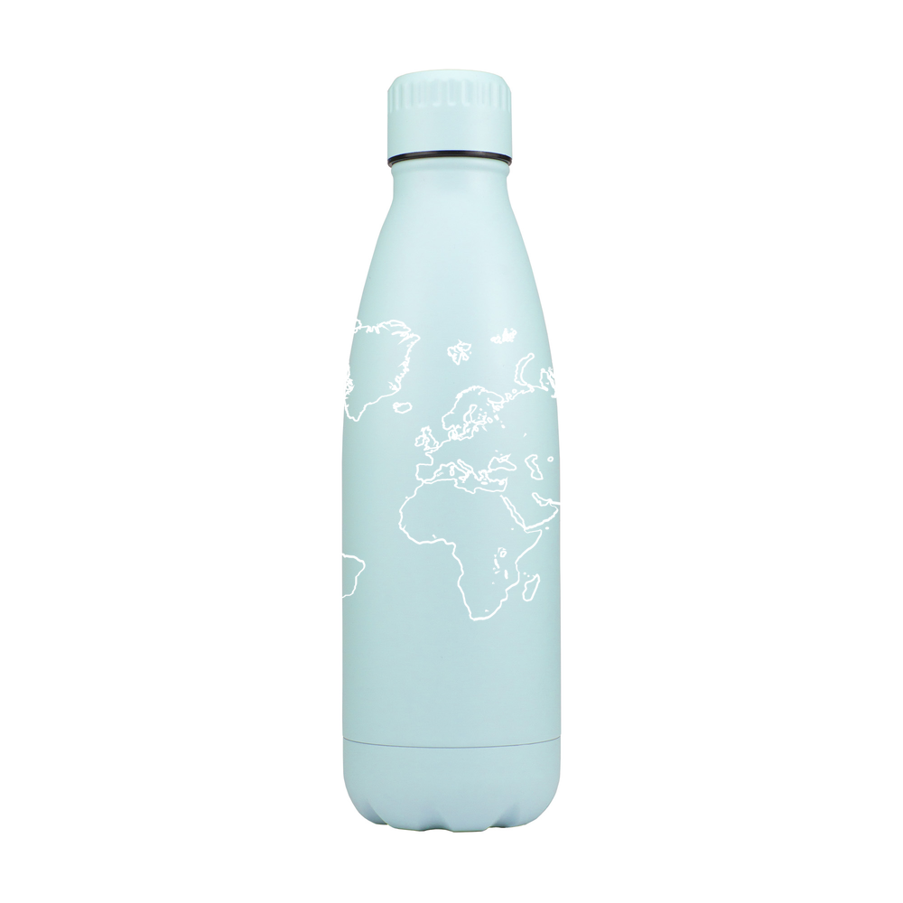 World Map Personalised Metal Bottle - Image 2