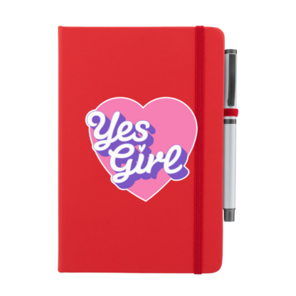 Yes Girl Personalised Notebook with Pen - Image 3