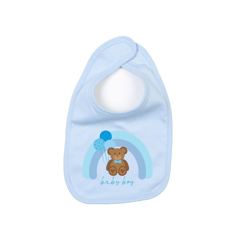 Baby Boy Teddy Bear Bib - Image 3
