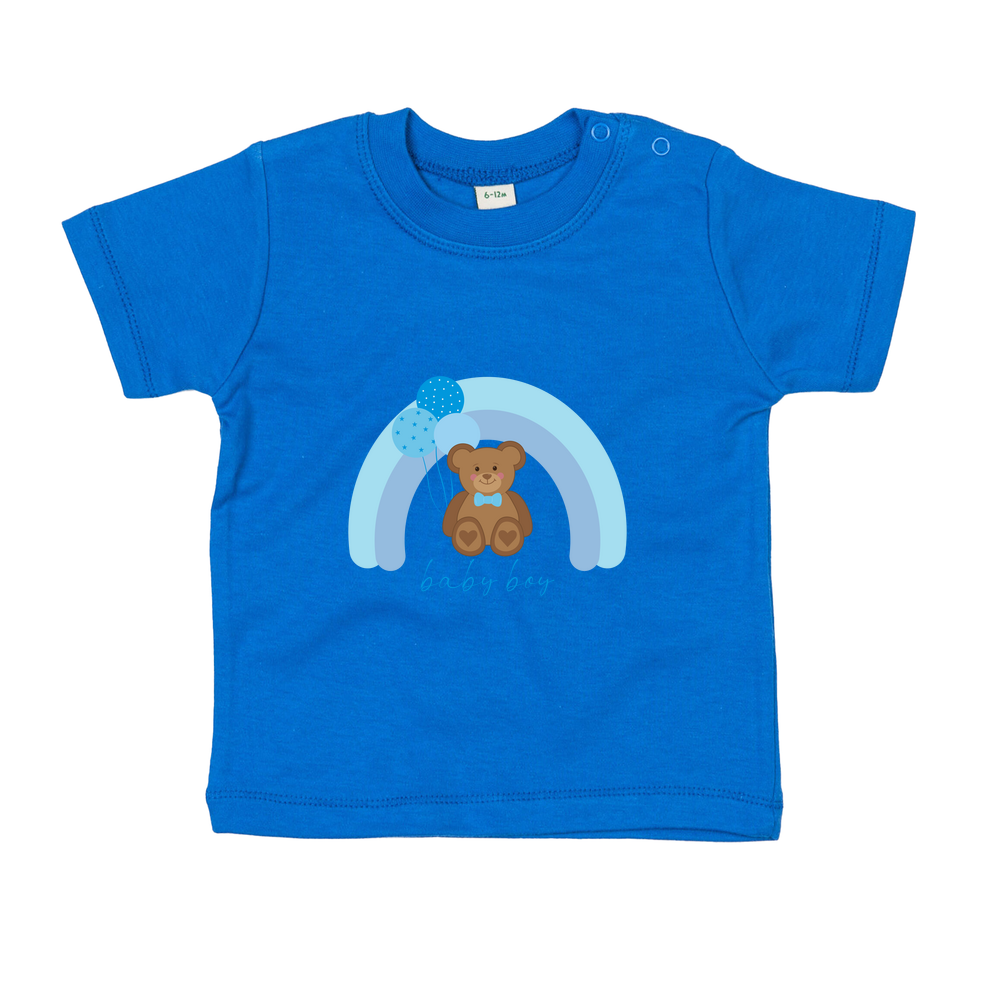 Baby Boy Personalised Teddy Bear Baby/Toddler T-Shirt - Image 5