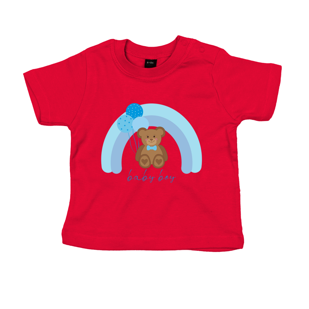 Baby Boy Personalised Teddy Bear Baby/Toddler T-Shirt - Image 6