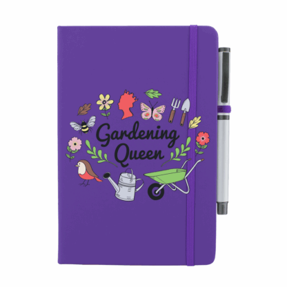 Gardening Queen Personalised Notebook with Pen - Image 7